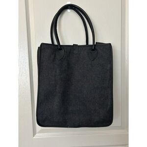 Pendleton Black Wool And Leather Tote Bag. Laptop Bag Work Business School Clean